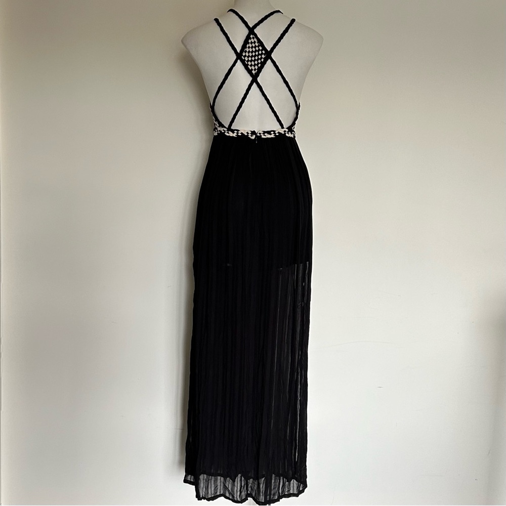Urban Outfitters Pins & Needles Woven Bodice Maxi Dress, Black 0 XS - Picture 12 of 13